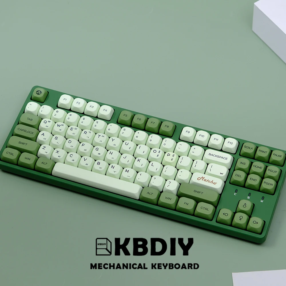 Conjunto de Keycap para Teclado Mecânico Kbdiy Matcha Koa Pbt Moa Similar Retro 7u Mac Iso Japonês Coreano Russo 143 - Imagem 2