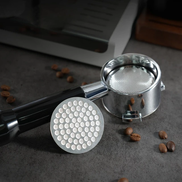 Premium 304 Stainless Steel Coffee Puck Screen 51/53/58mm Reusable Espresso Filter Dripper for Heat Resistant Coffee Brewing