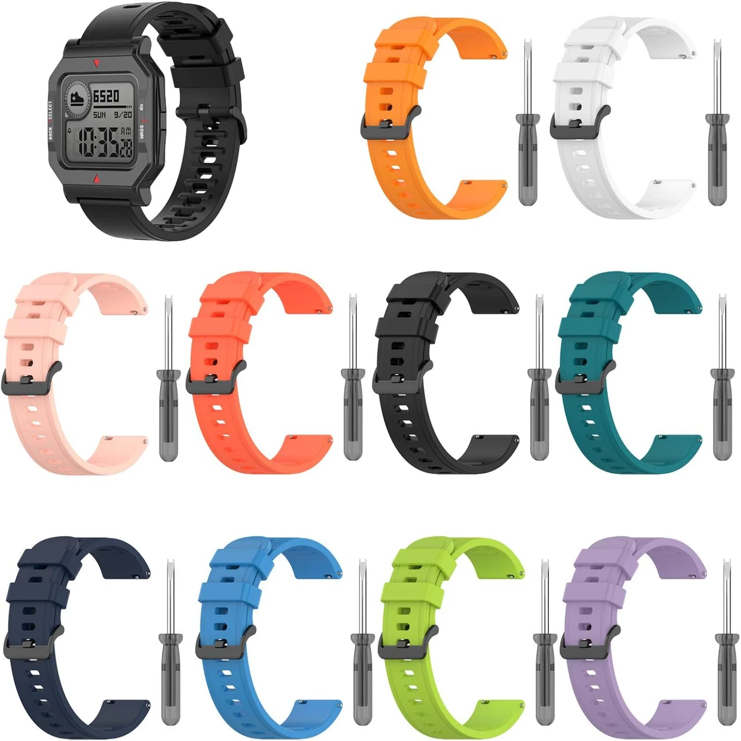 Comfortable and Durable Soft Silicone Replacement Band for Neo Smartwatch, Compatible with Neo Smartwatch, Stylish and Reliable