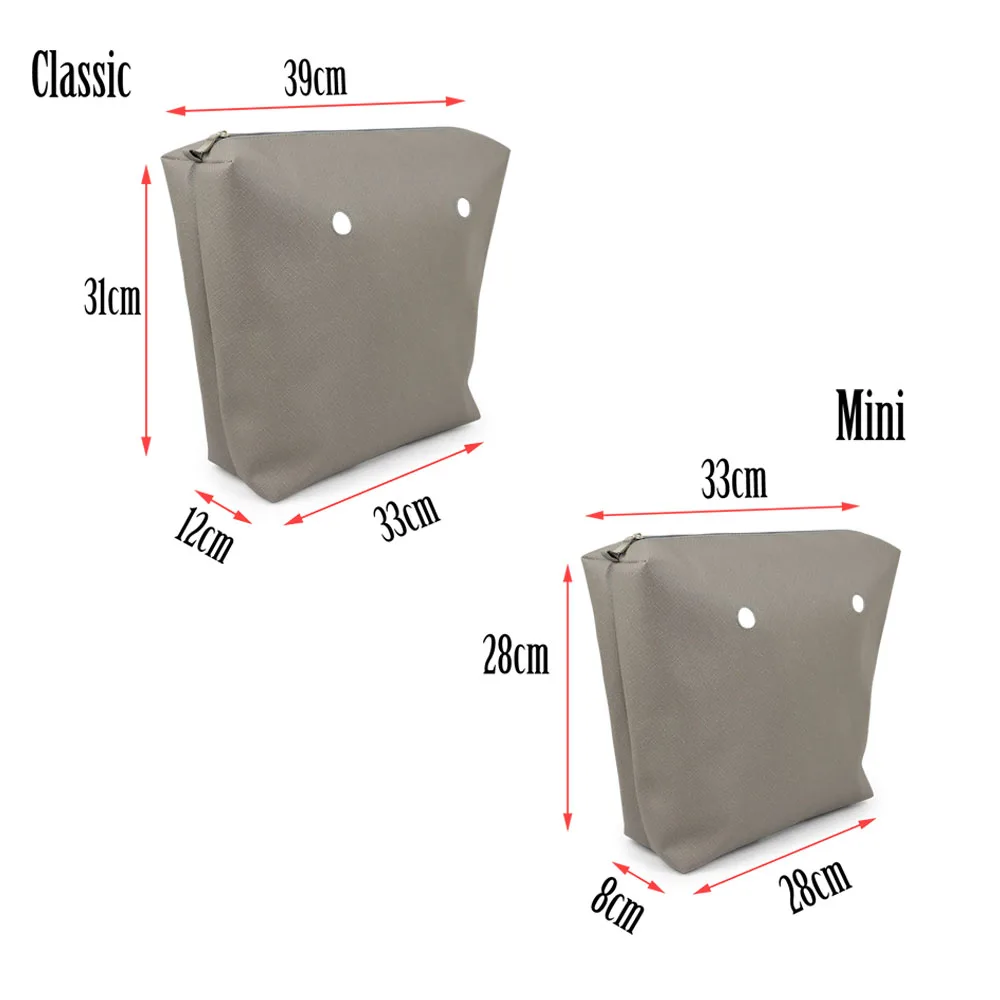 TANQU PU leather Waterproof Inner Lining Zipper Pocket for Obag Classic Mini  Lining Insert for O BAG 3