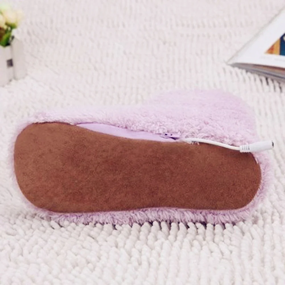 Electric Foot Warmer Winter USB Electric Heating Shoes for Women Men Comfortable Plush Washable Indoor Outdoor