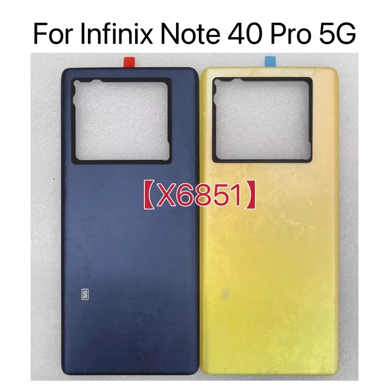 테크노 인피닉스 노트40 노트40프로 4G 5G X6850 X6853 X6851 X6852용 후면 배터리 커버 케이스 수리 부품 도어 하우징 커버