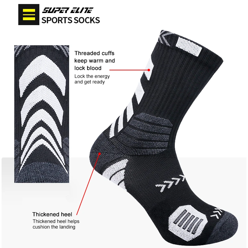 X-Tiger N-WZ-2001 Chaussettes de sport en coton respirant Performance Cyclisme - Image 3