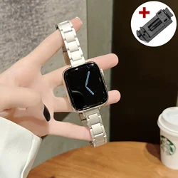 Slim Stainless Steel Metal Band for Apple Watch - Elegant iWatch Bracelet (Starlight)
