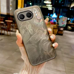 Luxury Feather Glitter Silicone Case with Lens Protection and Clear Bumper for OnePlus Nord 4 5G (Black)