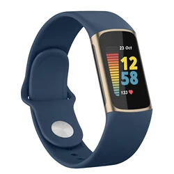 Silicone Sport Strap Replacement for Smartwatch Accessories (Deep blue)