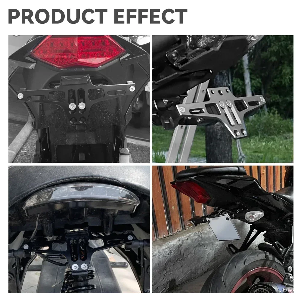 Zontes G1 125 ZT125 G1 ZT125U ZT 125 U ZT 310X ZT310R 오토바이 조절식 후면 테일 깔끔한 번호판 거치대 브래킷 LED