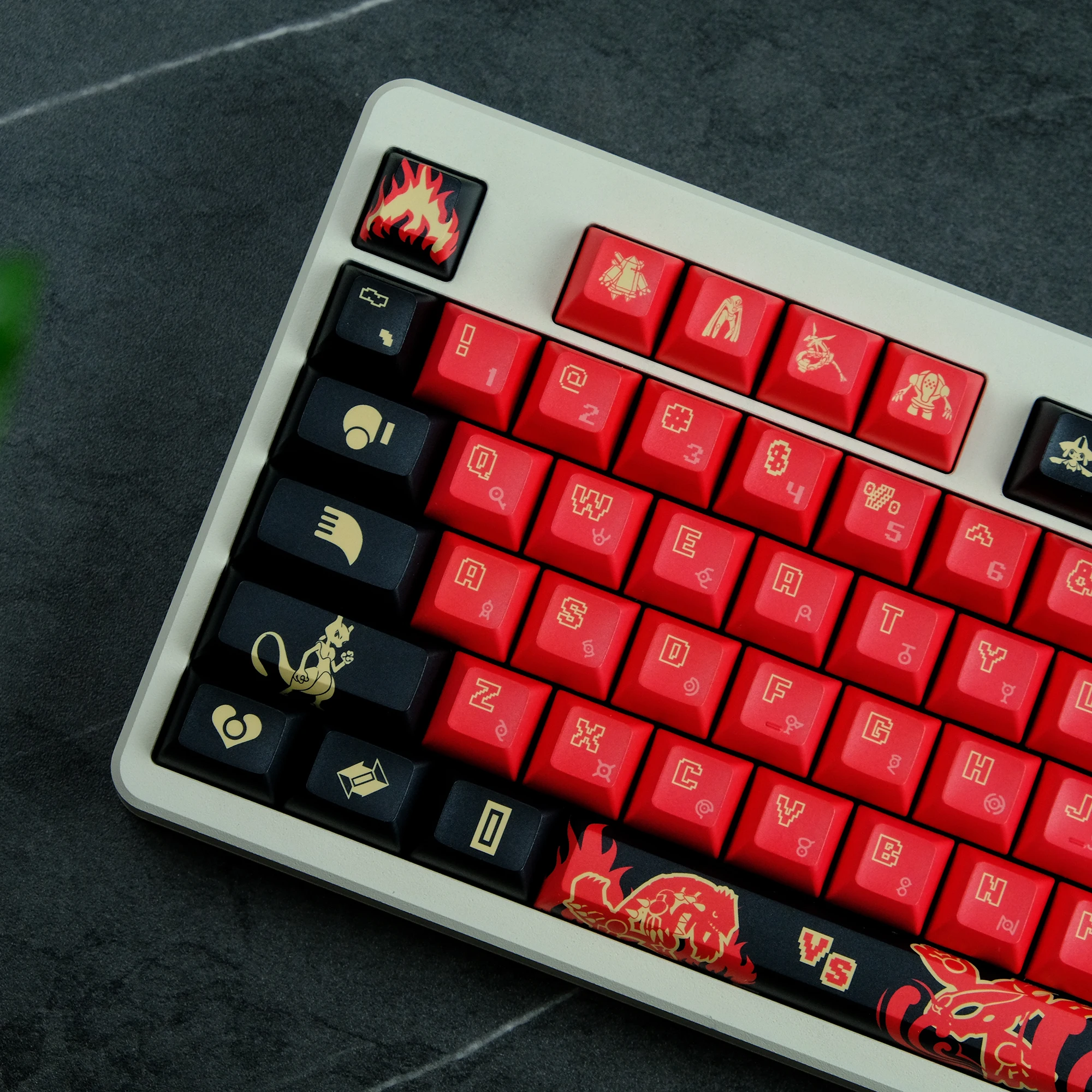 Teclas Groudon Keycaps Kca Perfil Pbt Dye Sublimação Teclado Mecânico Keycap para Interruptor mx Iso Digite 61 64 75 84 87 980 143 - Imagem 2