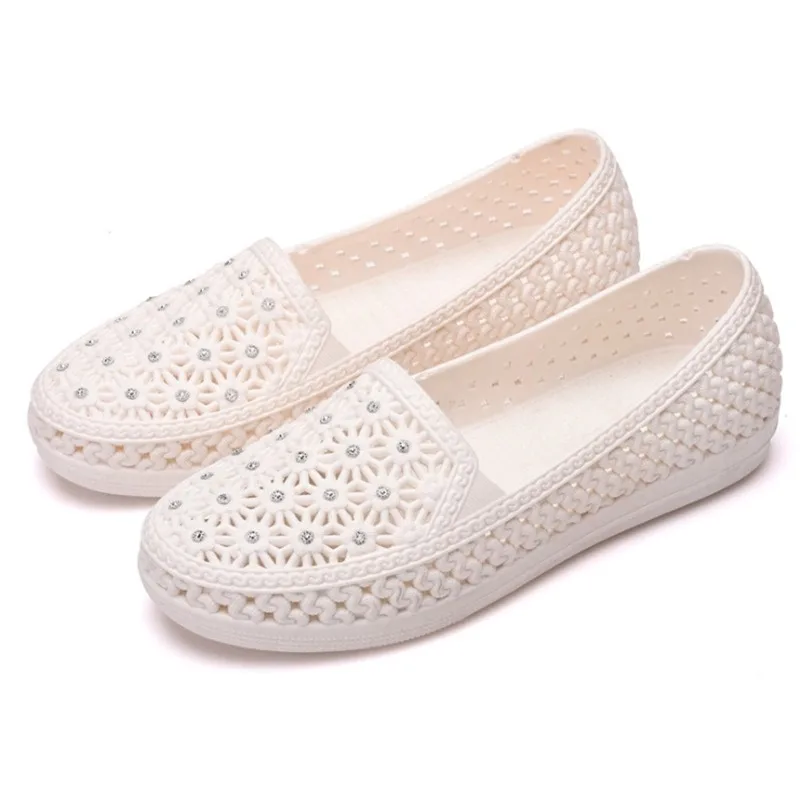 

Women's Flats Summer Footwear Breathable Hollow Shallow Slip on Female Casual Walking Shoe Outdoor Fashion Light Ladies Shoes