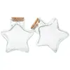 2pcs Star Shaped Glass Jars Craft Wishing Bottles Tiny Corked Glass Bottles Small Storage Jars For Various Items Glass Favor 2