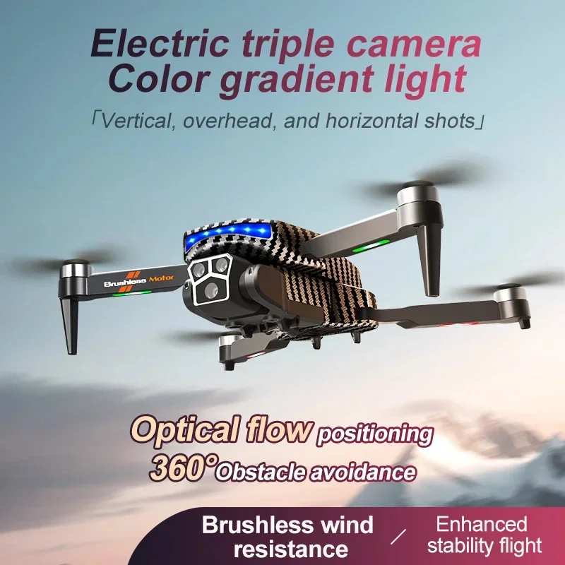 Lenovo D9 DRONE 8K Three Camera Brushless Motor Professional 4K Camera Obstacle Avoidance Optical Flow RC Quadcopter Gifts Toys drone quadcopter