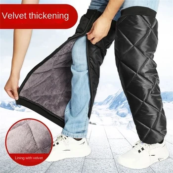 Warm Leg Sleeves Waterproof Motorcycle Knee Pads Zipper Leg Warmer Winter Thermal Knee Brace Motorcycle Leg Guards Knee Pads 1