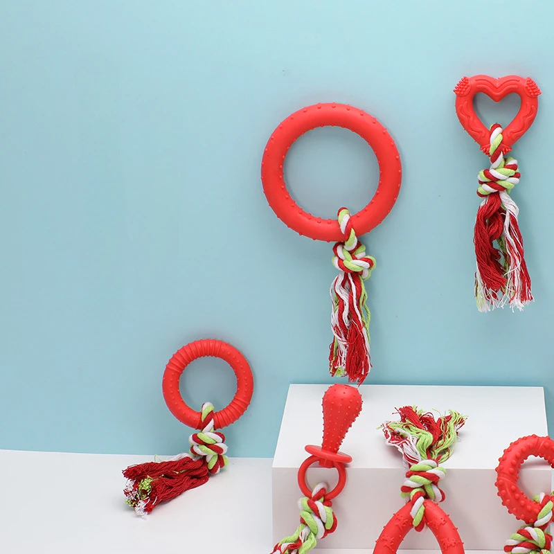 

Puppy Dog Nibbling Toys Molar Long Lasting Red Bends and Hitches Christmas Toys Hot Sale Pet Supplies Cross-Border Hot Dog Items