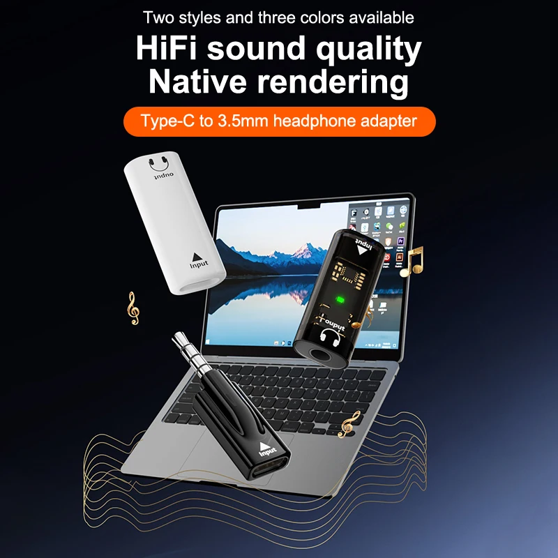 USB-C to 3.5mm AUX Audio Adapter for Headphones and Car Audio Systems