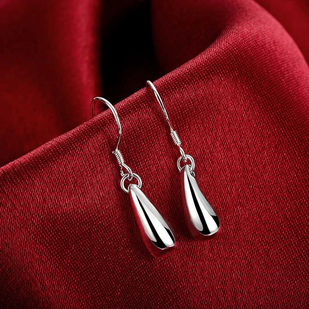 

High Quality 925 Sterling Silver Earring Fashion Water droplets earrings for women birthday gift Jewelry