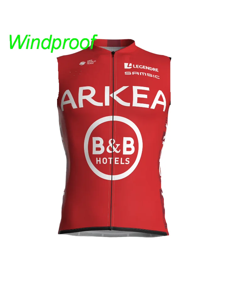 Asain Size ARKEA BB HOTEL Team Windproof/Fleece/Summer Cycling Sleeveless Vest SIZE XS-4XL
