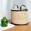 Hand-woven Rattan Storage Basket, Hexagonal Mesh, Desktop Organizer, Versatile Scenes, Laundry Basket, Japanese, Simple Items 2