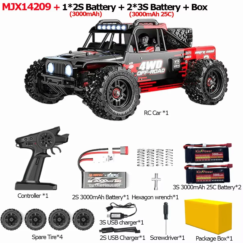 Hyper Go MJX 14209 14210 V3.0 1/14 RC Car Brushless 2.4G