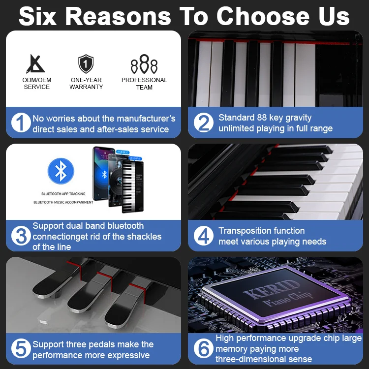 Electronic 88 Keys Keyboard Piano Piano 88 Keys Digital Newest Portable Digital