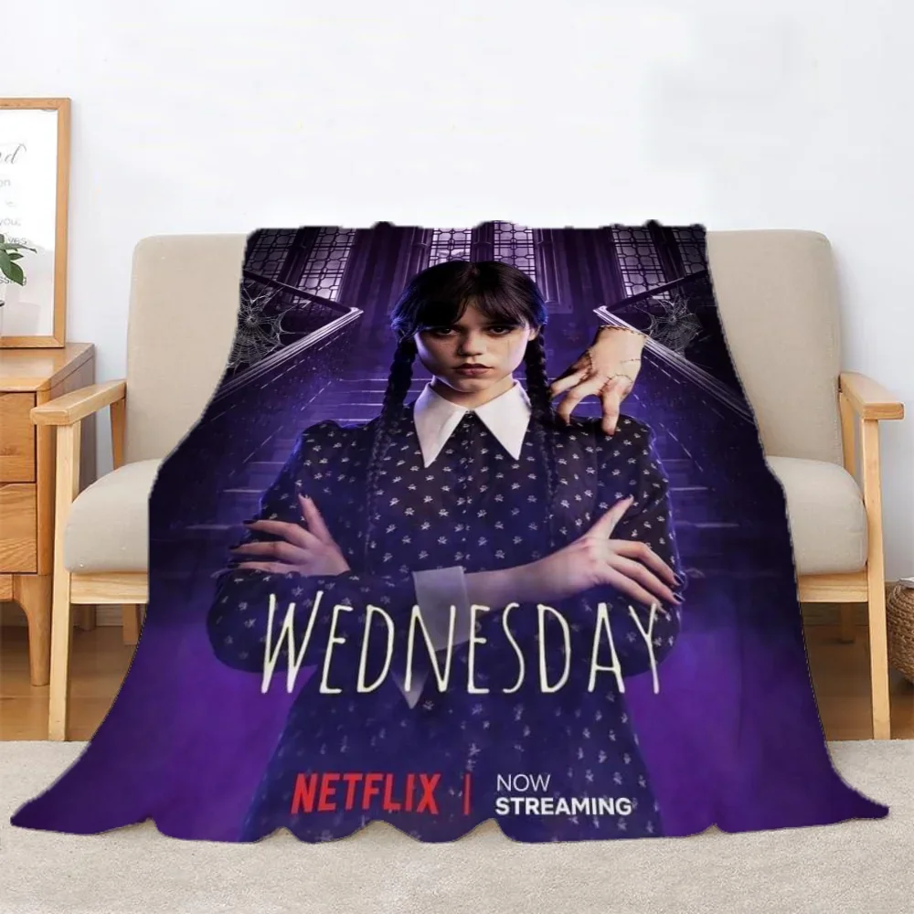 Wednesday Addams Kid's Blanket Throw Summer Blanket for Sofa Decoration Custom Blankets & Throws Interior for Home Fluffy Plaid 3