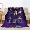 Wednesday Addams Kid's Blanket Throw Summer Blanket for Sofa Decoration Custom Blankets & Throws Interior for Home Fluffy Plaid 3