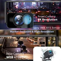 11.26 "UHD 4K 2160P voiture Dvr GPS WIFI miroir Dash Cam double lentille Dashcam IPS écran caméra lecteur enregistreur flux rétroviseur 3
