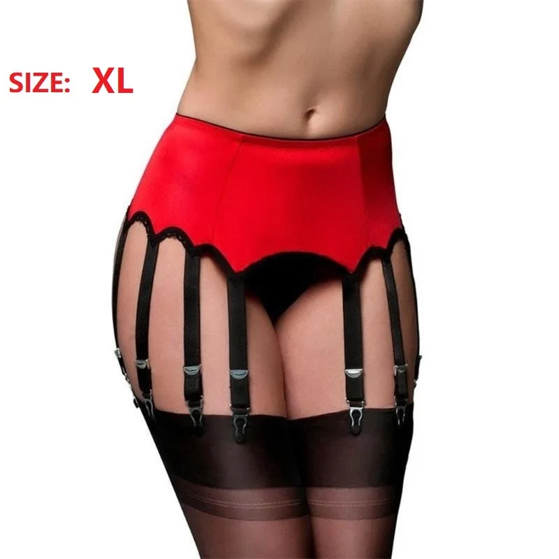 Garter Belt Sexy Suspenders for Women Lingerie with 10 Clip for Stockings