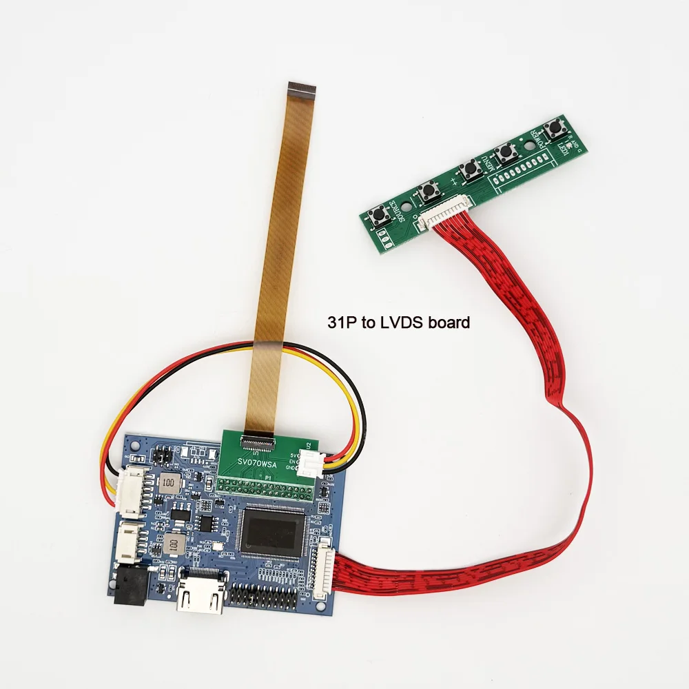 7 31P HV070WSA-100/BP070WS-500/LTN070NL01 1024x600 HDMI 신호 입력 5V2A용 LCD 드라이버 보드 키트