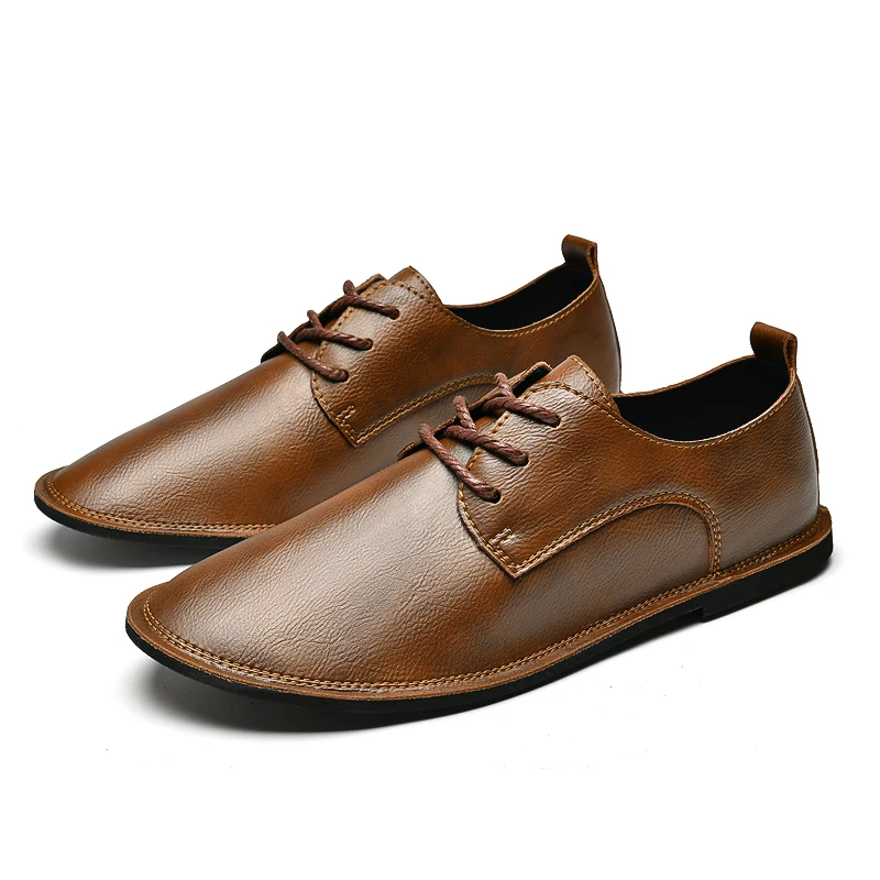 Spring Retro Oxford Shoes Adult Formal Business Leather Loafers Pointed Casual Shoes British Style Comfortable Lace Up Shoes 47 3