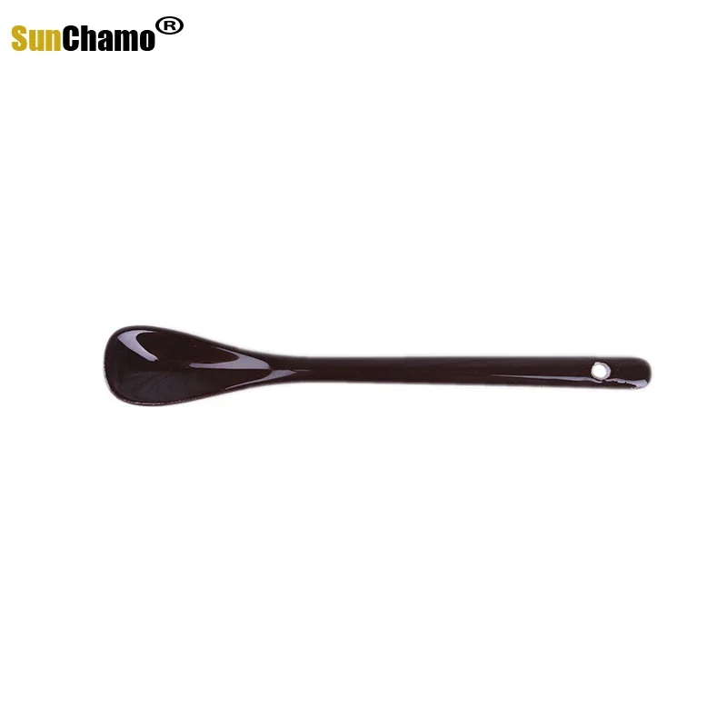 Colored Long Handle Ceramic Tableware Stirring Scoop Spoon Baking Tool
