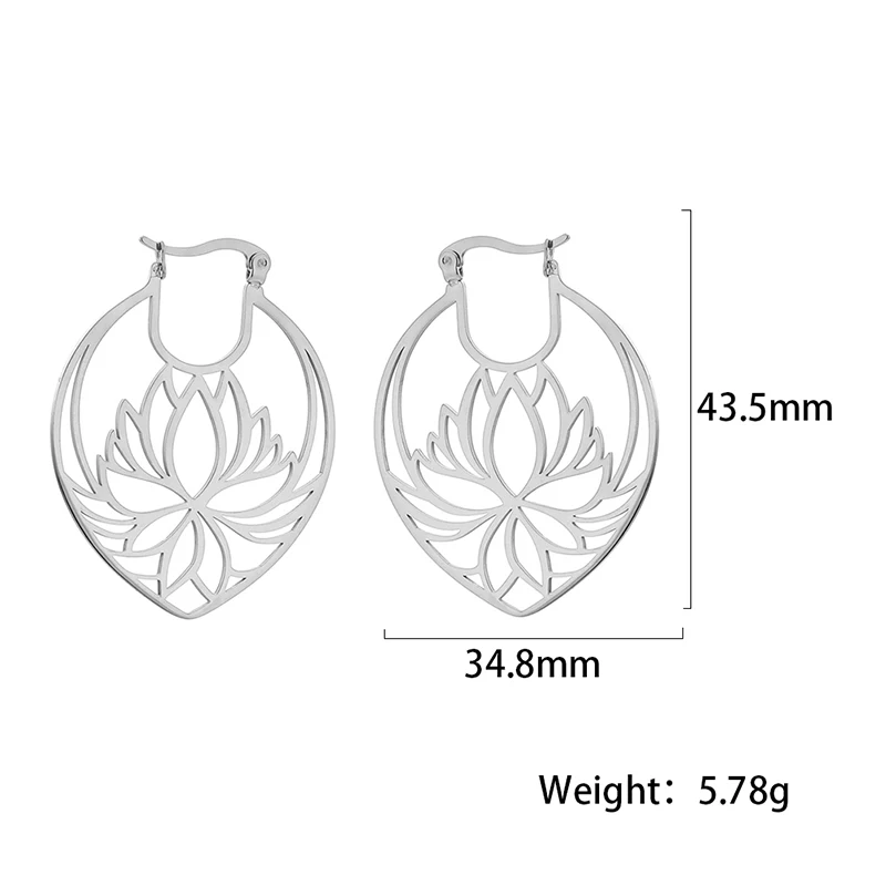 Vintage Spinne Creolen für Frauen Mädchen Edelstahl Gold Farbe Baum Blume baumeln Ohrring Modeschmuck Trend – Detail 35
