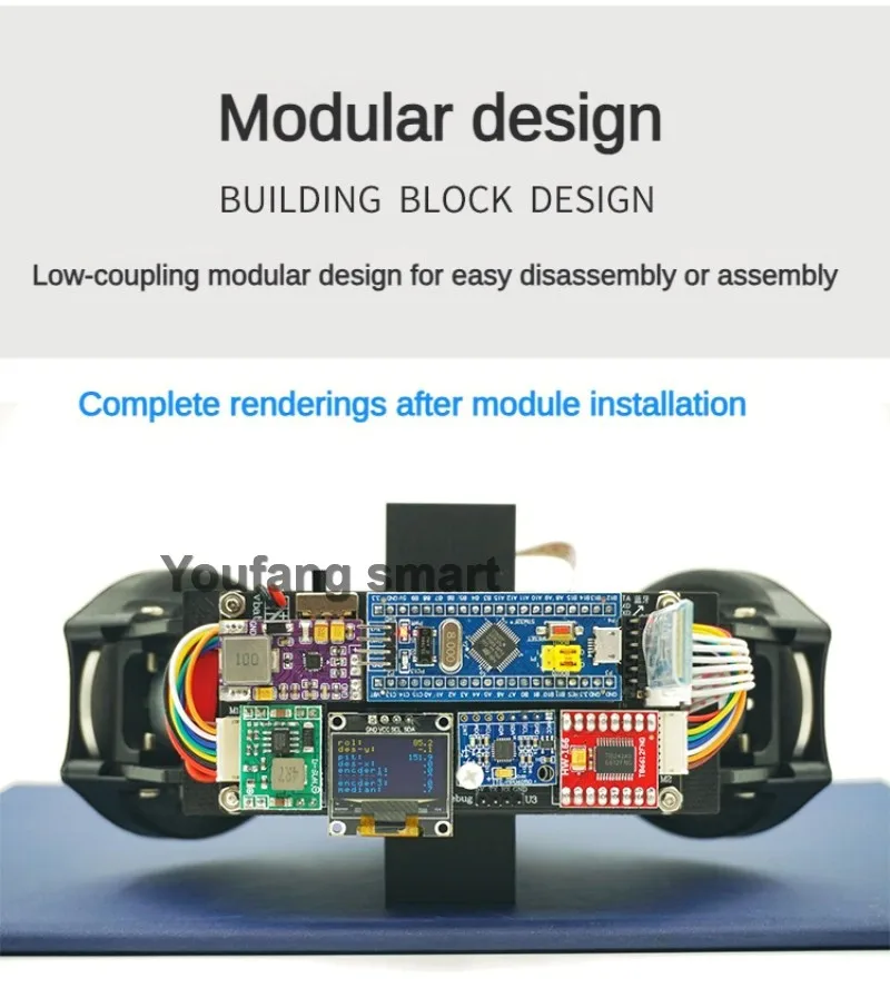 3D-Druck RC Tank Einrad intelligentes Auto für stm32 Roboter Auto Open Source Wettbewerb App Steuerung Einrad Balance Roboter Kit – Detail 4