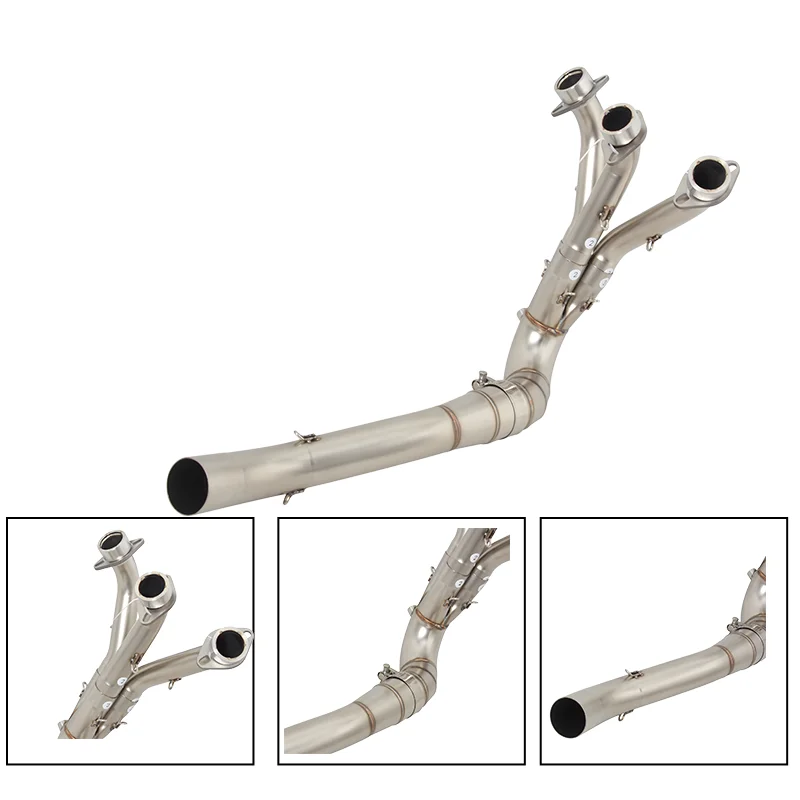 For YAMAHA MT09 FZ09 XSR900 Tracer 9 GT MT FZ 09 2020 - 2023 Motorcycle Exhaust Muffler Escape Front Mid Link Pipe With Catalyst - Image 2