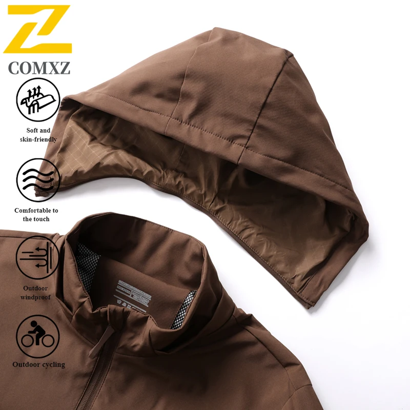 EiAO windbreaker Couple's Softshell Winter Waterproof Windproof Fleece-Lined Outdoor Coat for Hiking Camping Fishing 2025 Trendy