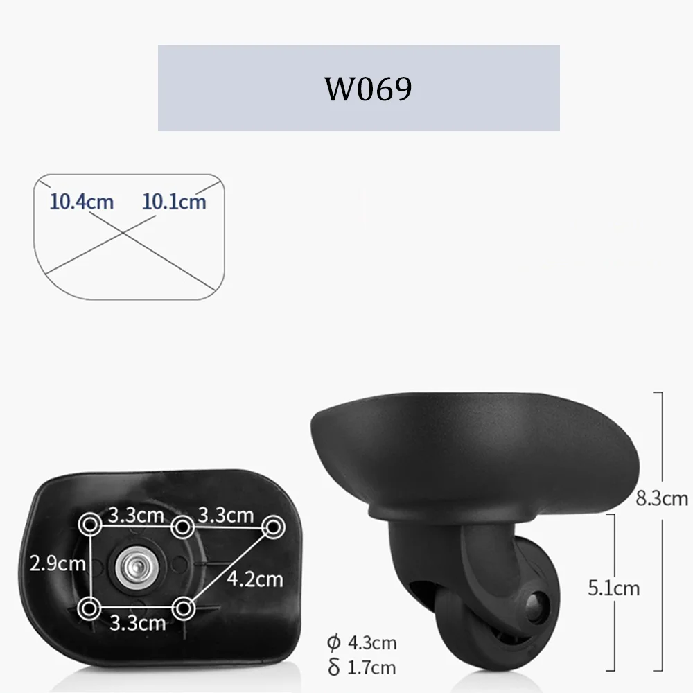 For Hongsheng W069 Universal Wheel Trolley Case Wheel Replacement Luggage Maintenance Pulley Sliding Casters wear-resistant