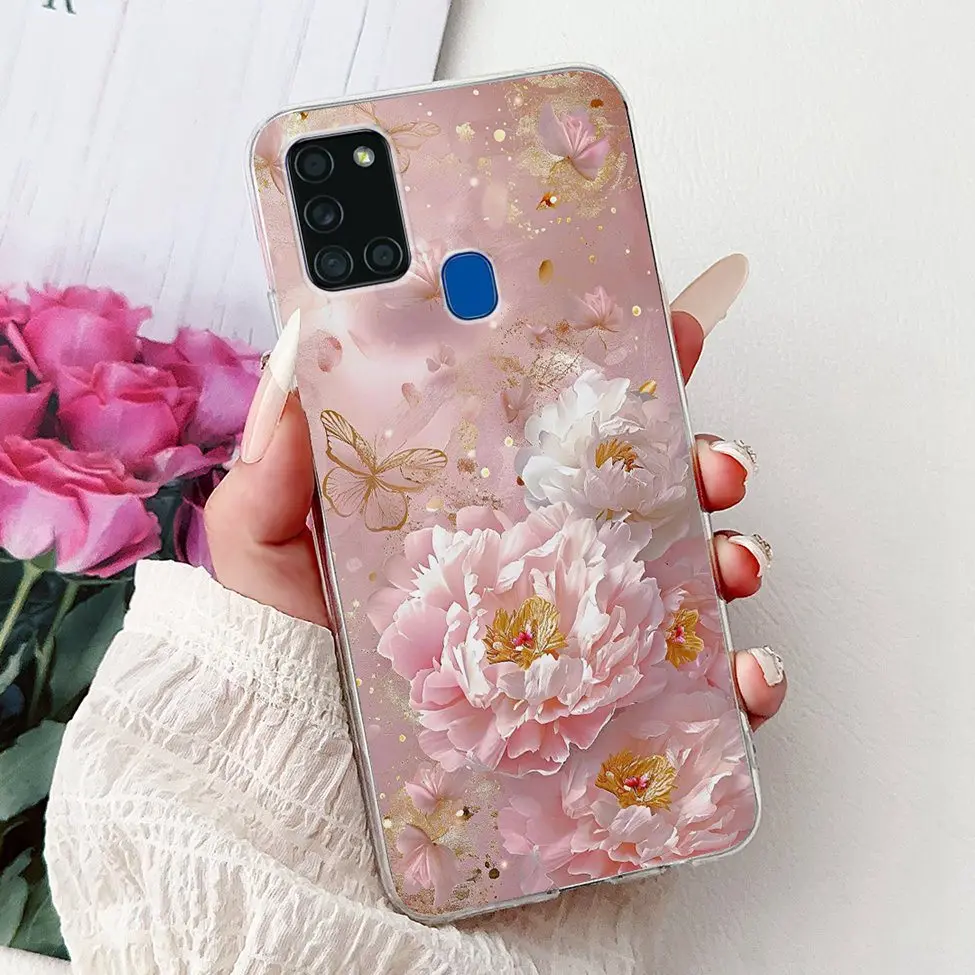 Clear Fashion Luxury Cute Painted Back Phone Case Cover