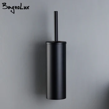Bagnolux Acciaio inossidabile Grigio Rotondo con secchio protettivo Scopino WC Tipo durevole Accessori da bagno 1