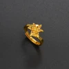 Anniyo 1.5CM Small Flowers Rings for Women Girls Gold Plated African Jewelry Mayotte #345206 3
