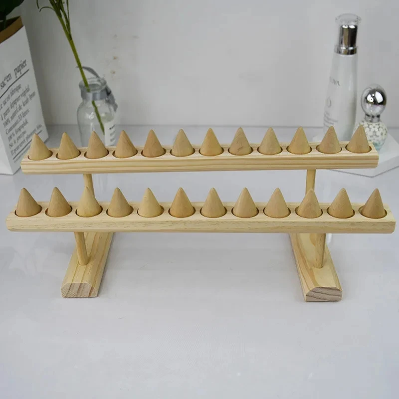 Wooden Ring Earring Jewelry Sunglasses Four Floors Display Stand Hanger Organizer Holder Large Space Storage Base Shop Decor