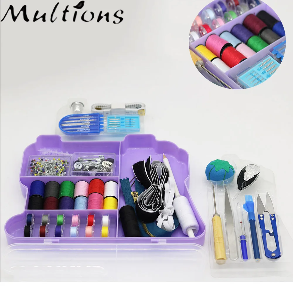 

288Pcs Portable Mini Sewing Kits DIY Multi-function Sewing Box Set Hand Quilting Stitching Embroidery Thread Sewing Accessories