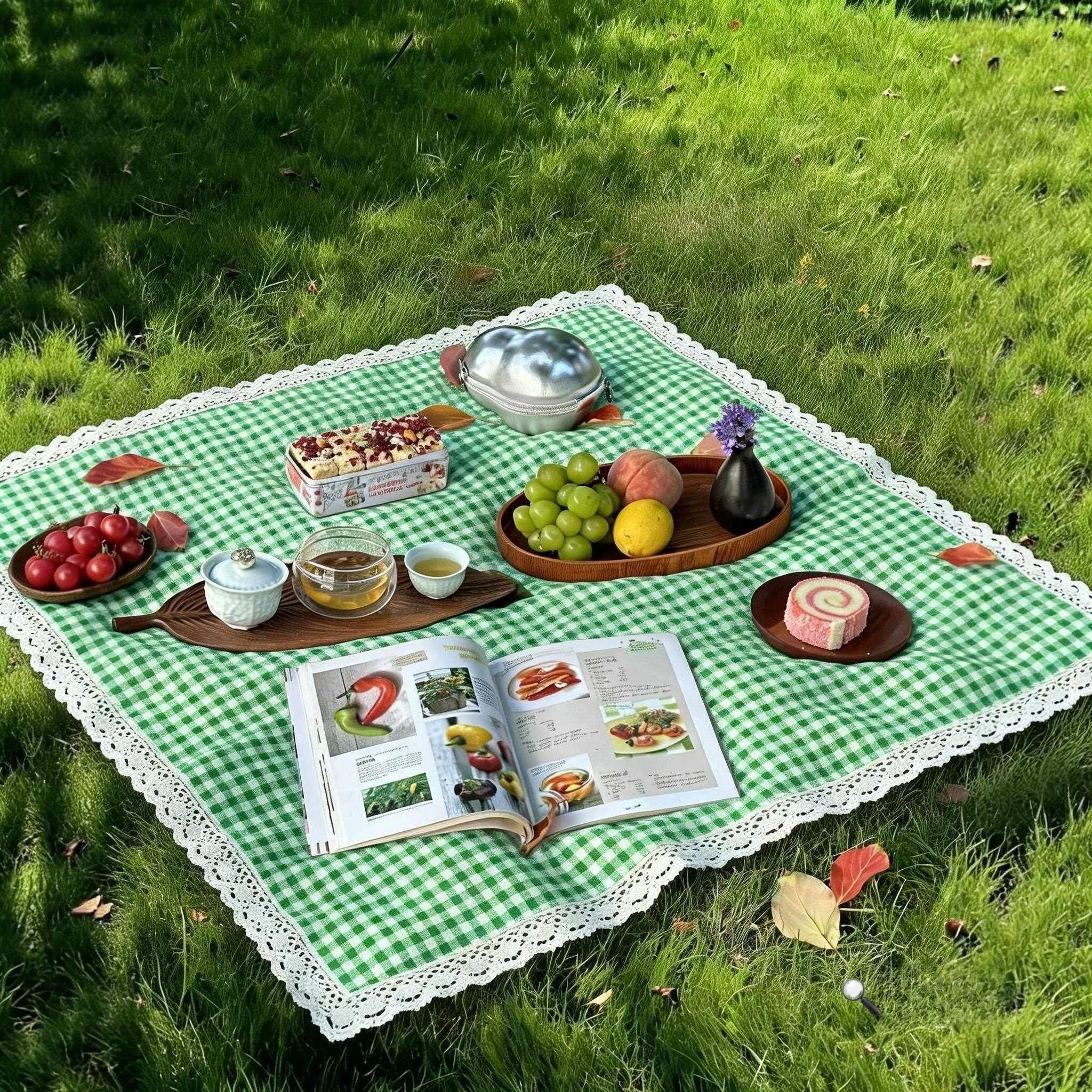두꺼운 휴대용 피크닉 매트 야외 캠핑 봄 나들이 방수 잔디 매트 접이식 피크닉 천 풍부한 색상