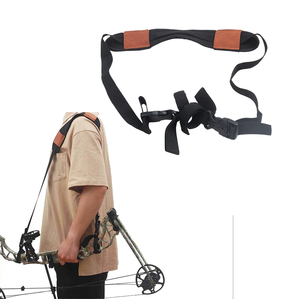 Sangle Porte-Arc Pour Tir à L'Arc - Support Ceinture Suspendu En Cuir, Pour Arc Classique/Composé - Adultes/Ados