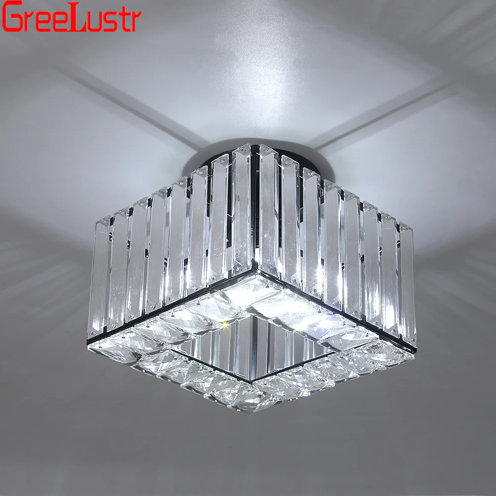골드 블랙 모던 크리스탈 샹들리에 천장 조명, 플러시 마운트 천장 램프, E27 LED 고정 장치, 침실 복도 사무실