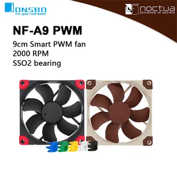 Noctua NF-A9 지능형 온도 제어 팬, 저소음 및 고품질 CPU 9cm 케이스 팬, 5V, 12V, 3 핀, 4 핀, 92x92x25mm