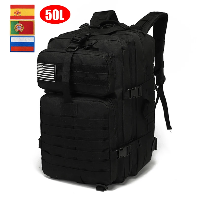 

50L or 30L MOLLE Military Tactical Backpack Army Hunting Bag Men Outdoor Hiking Camping Rucksack Nylon Waterproof Fishing Bags