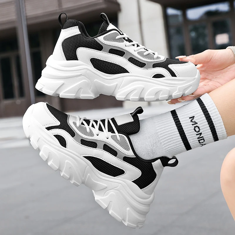 Women Shoes Casual Sneakers Women Sneakers TUINANLE Sneakers Women Vulcanize Shoes Couple Platform Thick Sole Running Casual Men Shoes Size 35-44