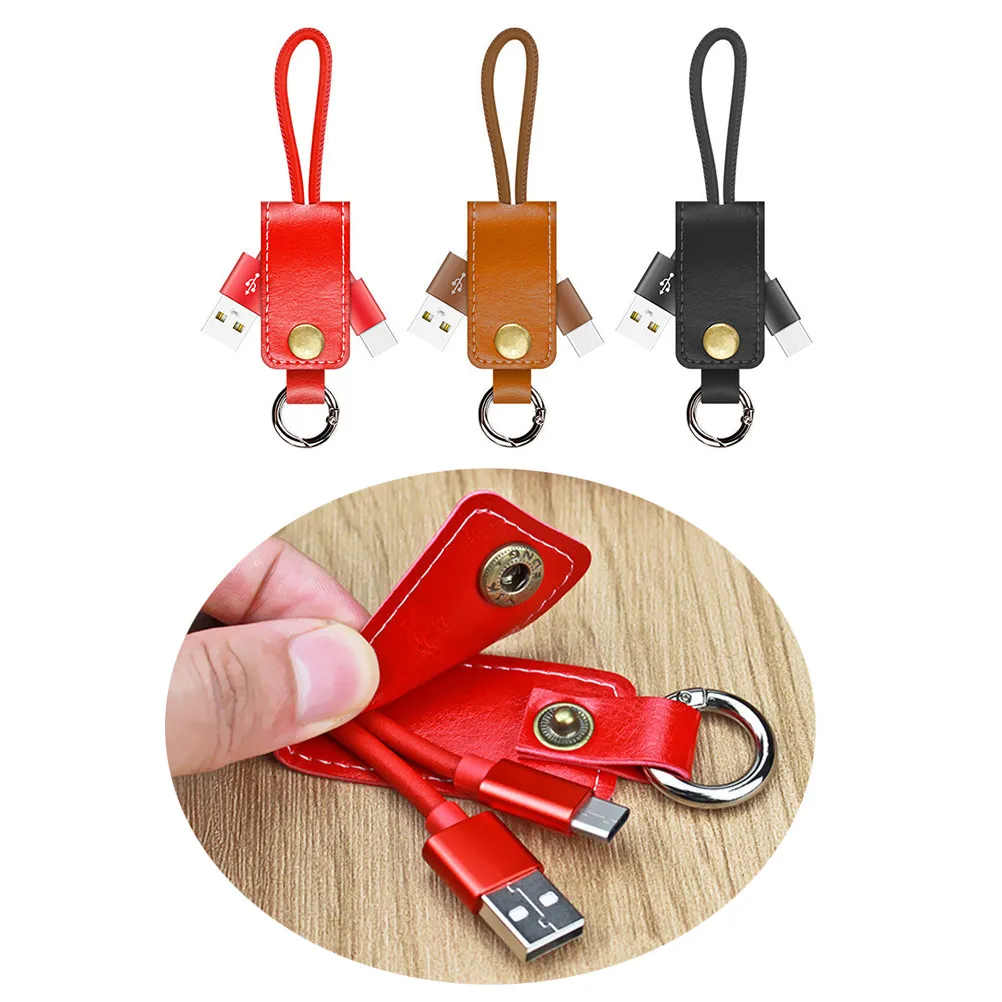 고속 충전 USB 타입 C 키체인 금속 버튼 탈착식 케이블 키홀더 충전 데이터 동기화 기기 휴대용