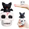 Squishy Halloween Skull Stress Balls Skeleton Squeeze Horror Toy with Relieves Stress Skull Fidget Toy for Chirdren and Adult 1