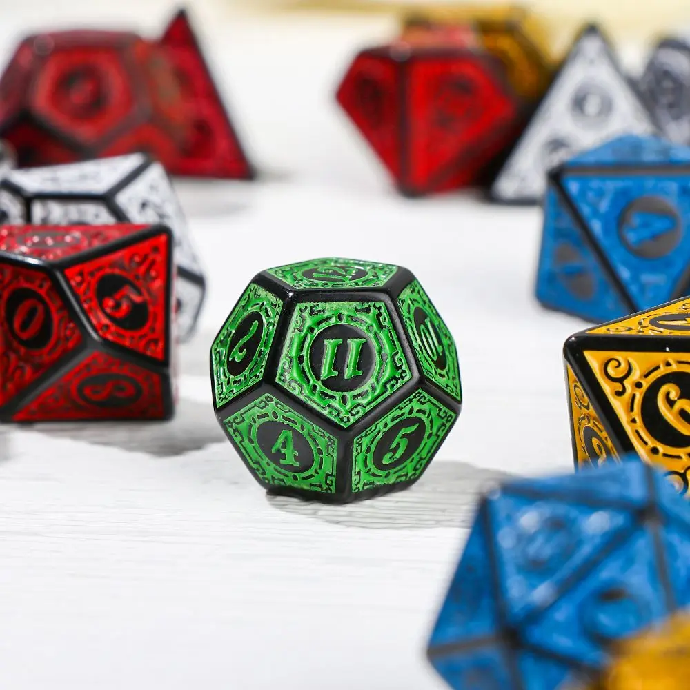 

D4 D6 D8 D10 7-Die для аксессуаров TRPG игра DND, набор блестящих игральных костей