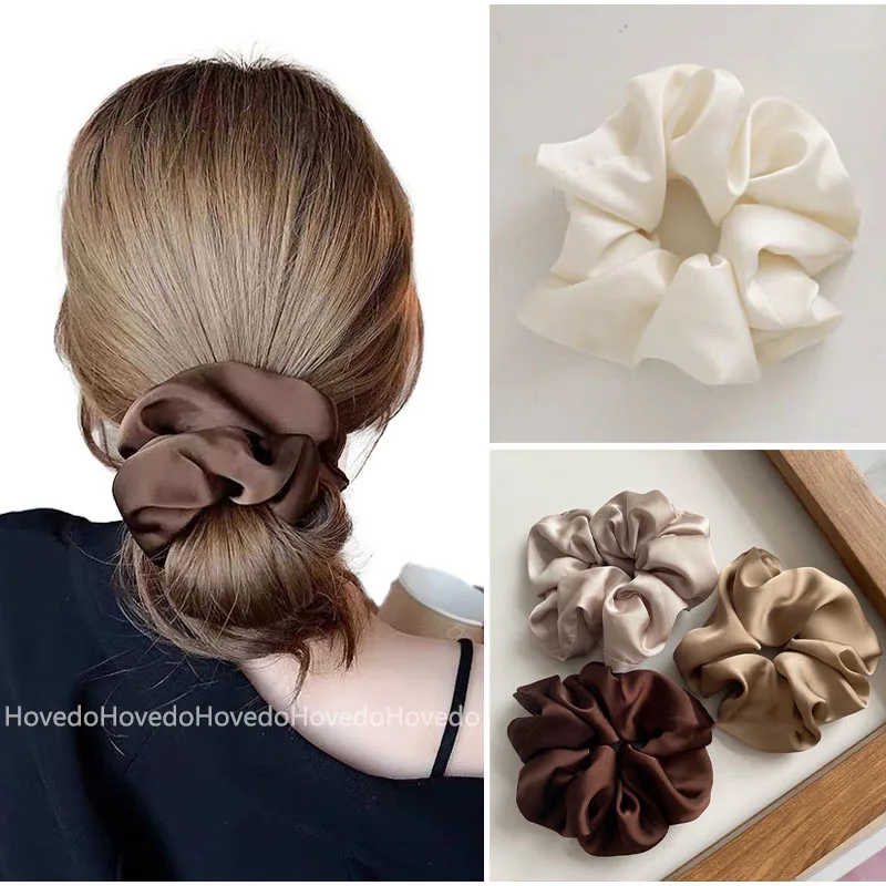 

Fashion Hair Rope Elegant Hair Ring Satin Silk Scrunchie gentle Elastics Solid Color Hairband for Women Girl Hair Accessories